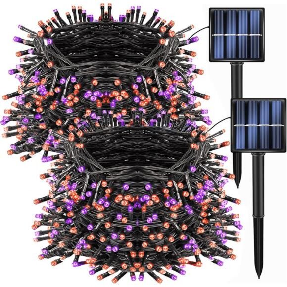 2 Pack Total 400LED 132FT Halloween Solar String Outdoor Lights - Picture 1 of 8
